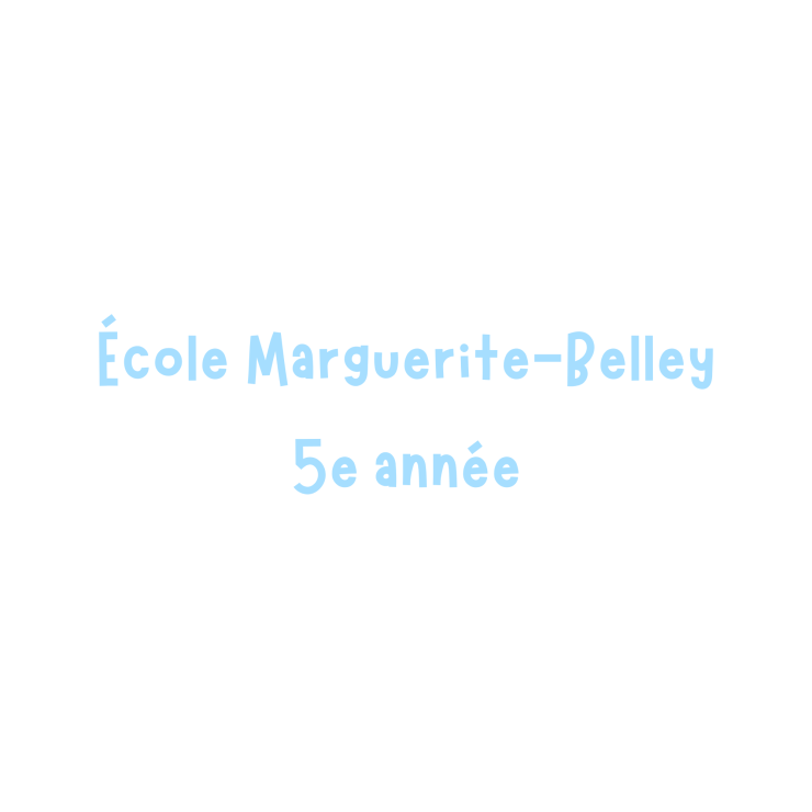 École Marguerite-Belley - 5e et 6e année - Groupe 506 - 2025-2026