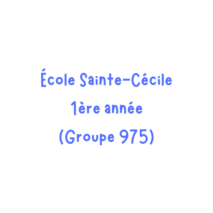 École Ste-Cécile 1e et 2e année (106-206) 2025-2026