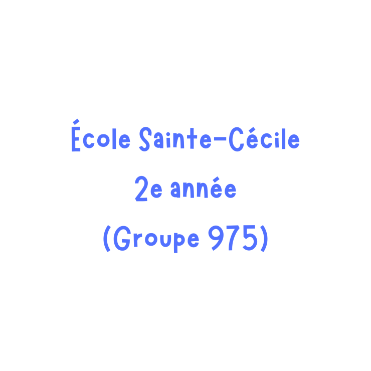 École Ste-Cécile 2e année (201) 2025-2026