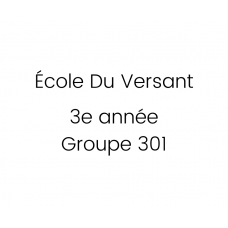 École du Versant 3e année - Groupe 301 - 2023-2024