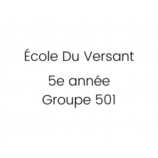 École du Versant 5e année - Groupe 501 - 2023-2024